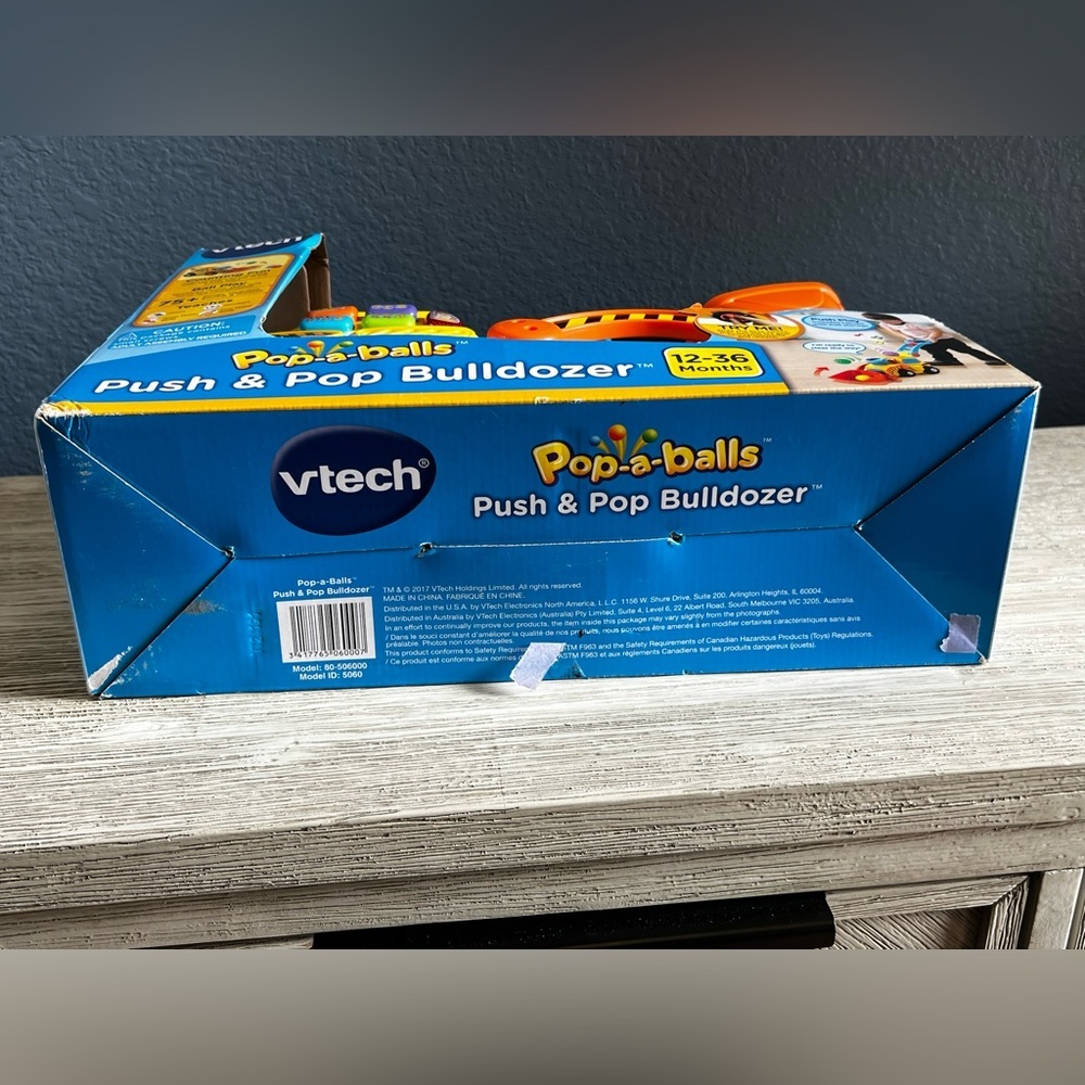 🆕 VTech Push & Pop Bulldozer - Bright Yellow - Picture 7 of 7